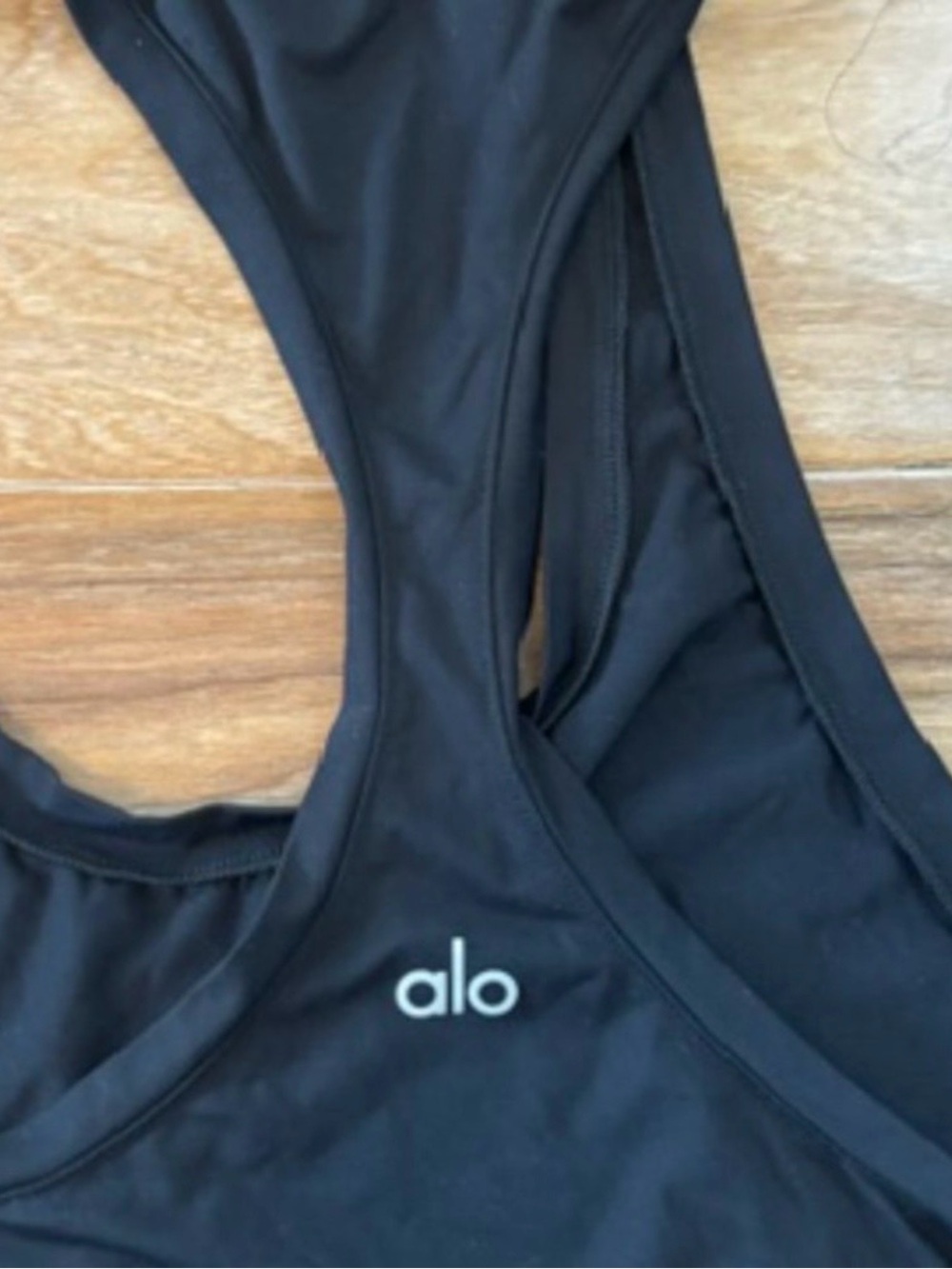 ALO Yoga Black Racerback Tank Top - Picture 4 of 6